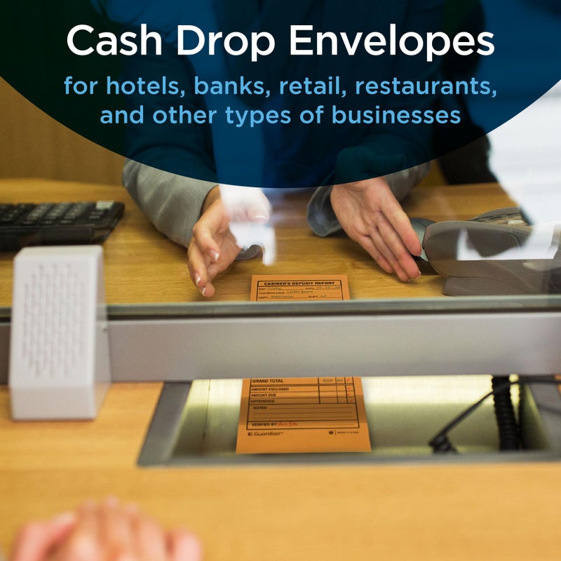 Guardian Cashier Deposit Report Envelopes - Made in America with Gummed Flaps, Pack of 500 Cash Drop Envelopes â€“ Cash Register for Small Businesses, Retailers & Restaurants â€“ Brown Kraft Envelope - Image 3
